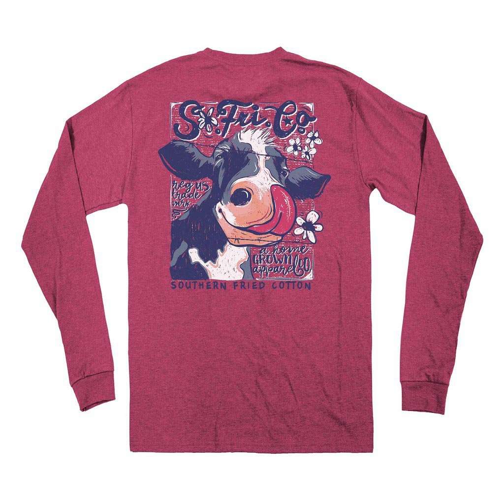 Cow Lick Long Sleeve Tee by Southern Fried Cotton - Country Club Prep