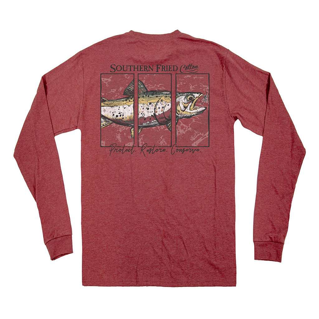 Native Trout Long Sleeve Tee by Southern Fried Cotton - Country Club Prep
