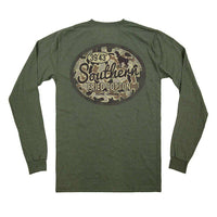 Camo Gas Patch Long Sleeve Tee by Southern Fried Cotton - Country Club Prep