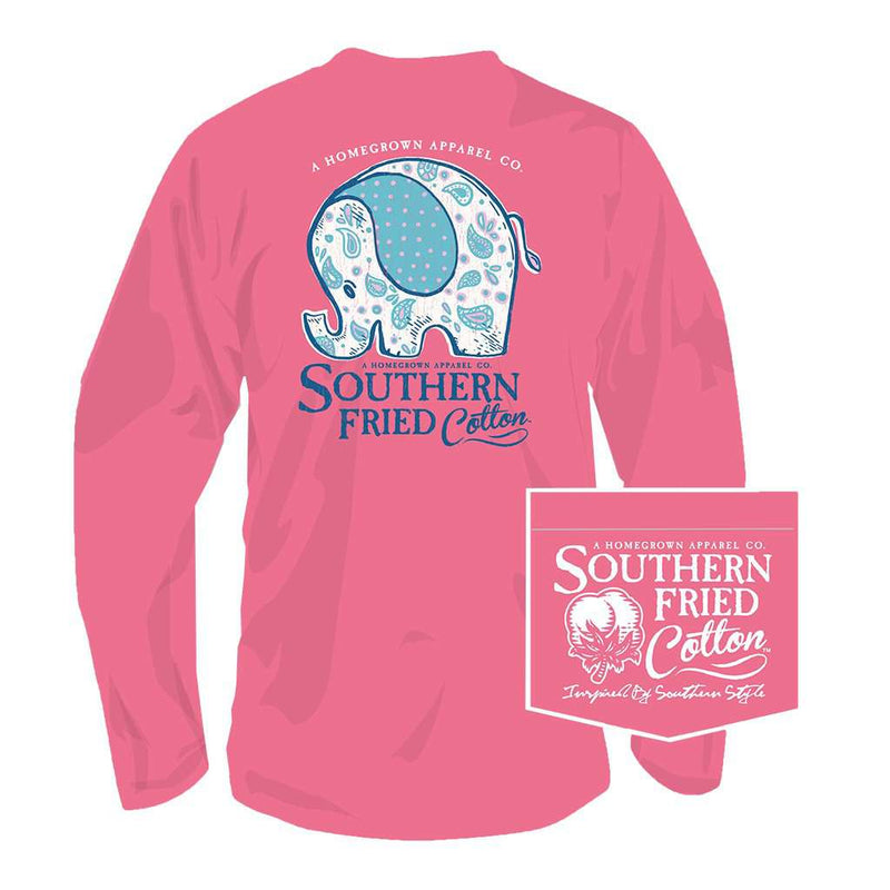Ellie Long Sleeve Tee in Pink Jam by Southern Fried Cotton - Country Club Prep