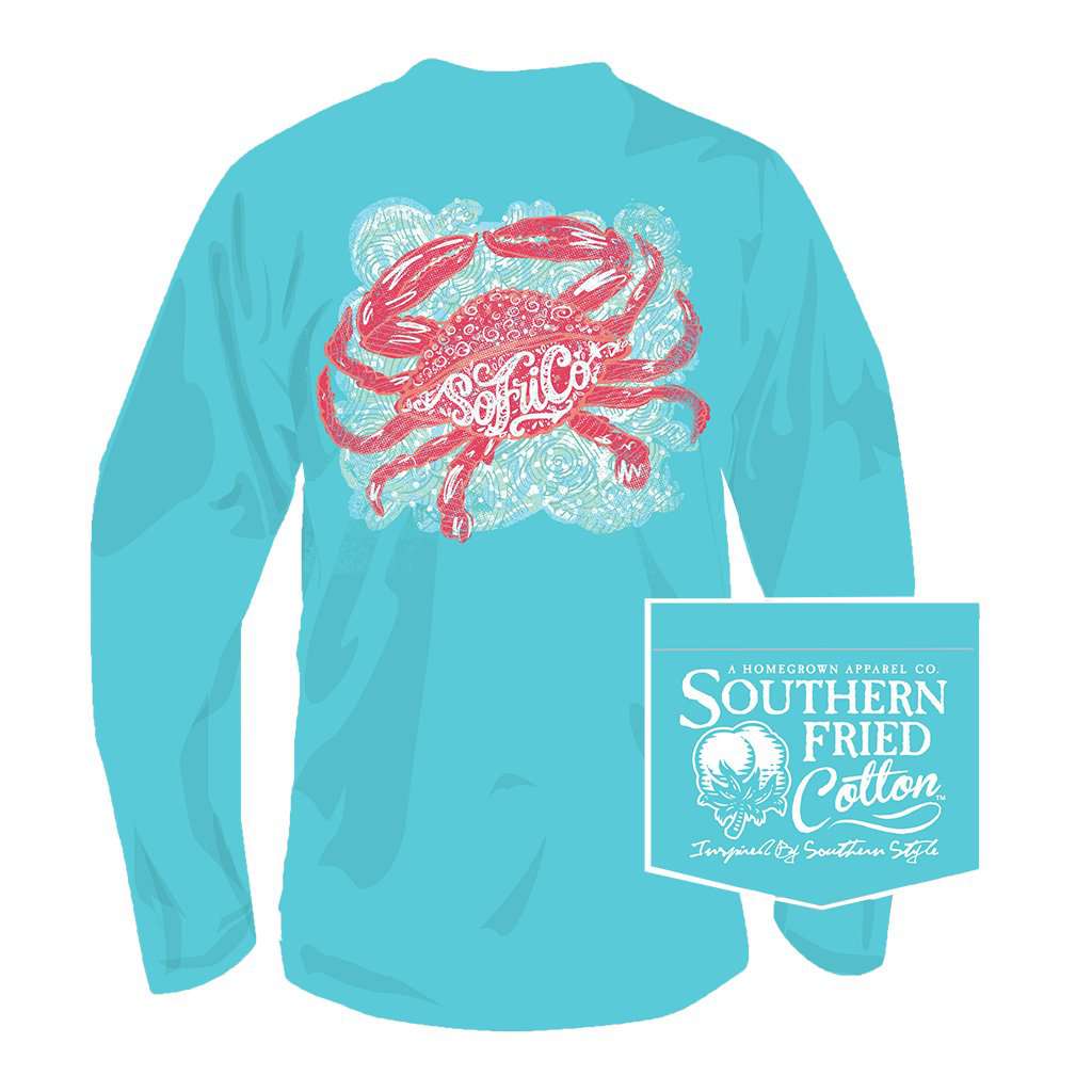 Pinch of Salt Long Sleeve Tee in Robins Egg by Southern Fried Cotton - Country Club Prep