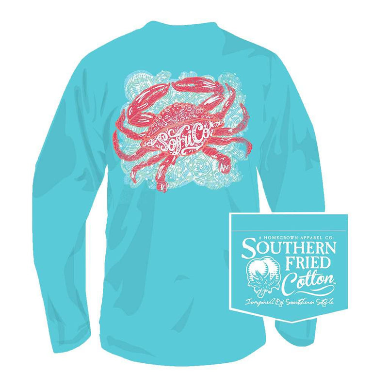 Pinch of Salt Long Sleeve Tee in Robins Egg by Southern Fried Cotton - Country Club Prep