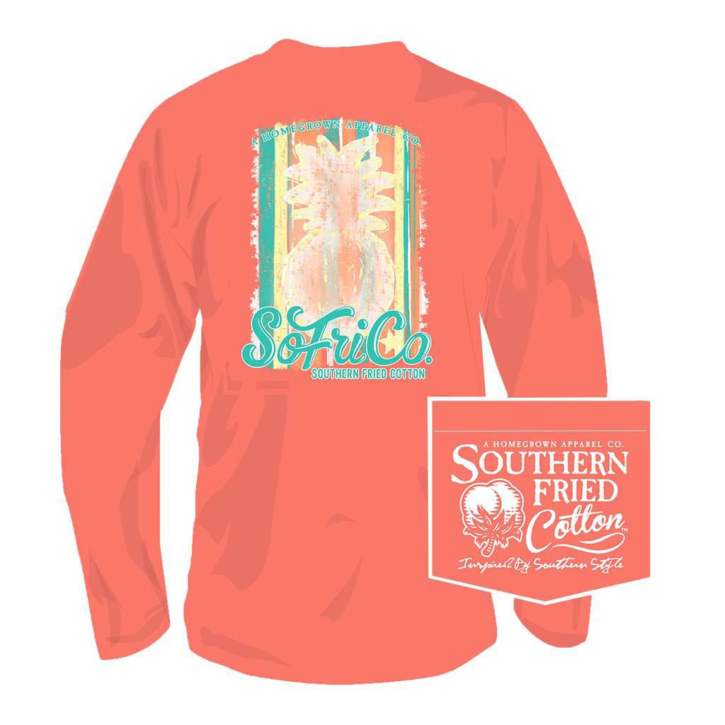 Southern Hospitality Long Sleeve Tee in Summer Sunset by Southern Fried Cotton - Country Club Prep