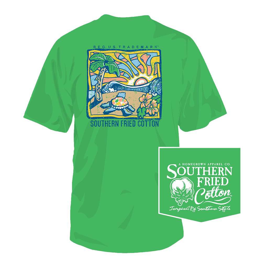 Journey Home Tee in Spring Grass by Southern Fried Cotton - Country Club Prep