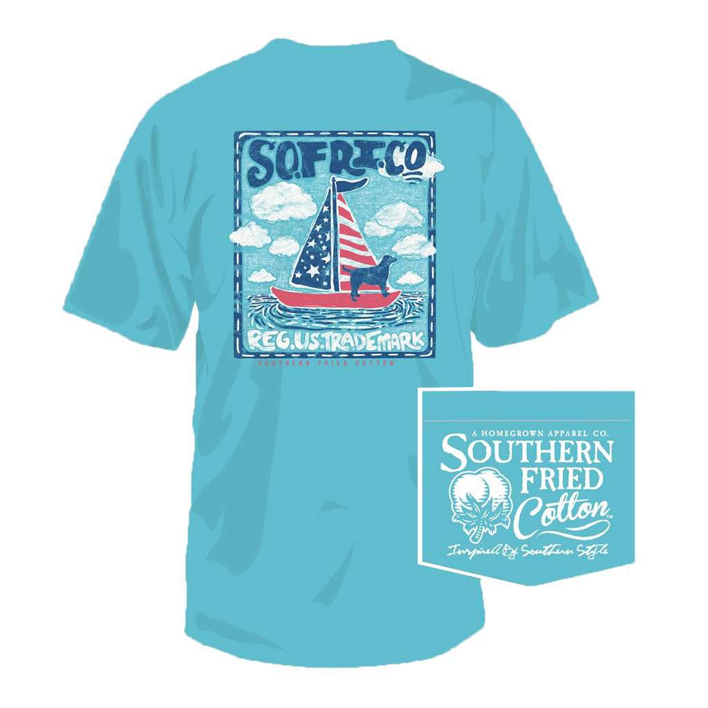 Sails and Tails Tee in Robins Egg by Southern Fried Cotton - Country Club Prep