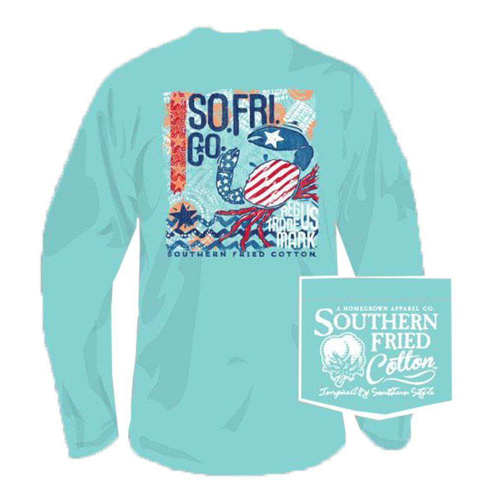America the Beautiful Long Sleeve Tee in Mason Jar by Southern Fried Cotton - Country Club Prep