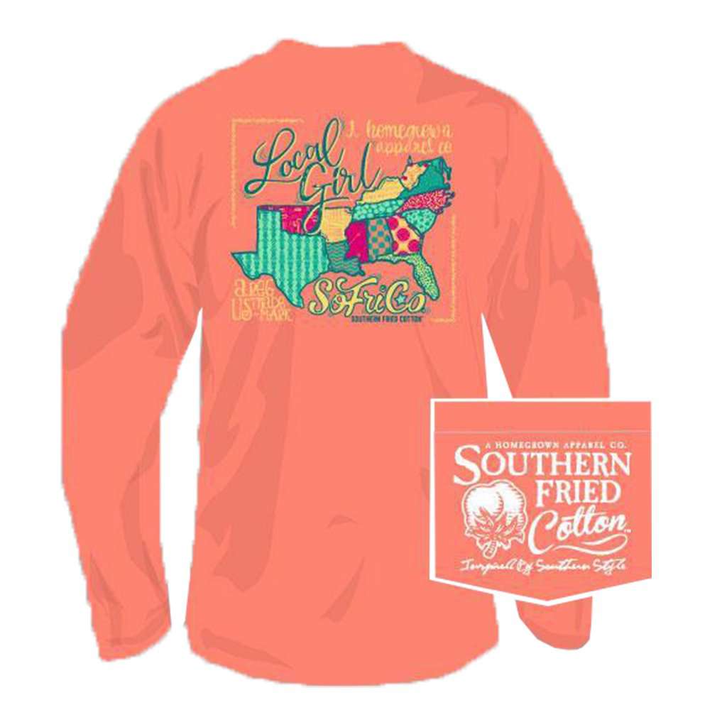 Local Girl Long Sleeve Tee in Push Pop by Southern Fried Cotton - Country Club Prep
