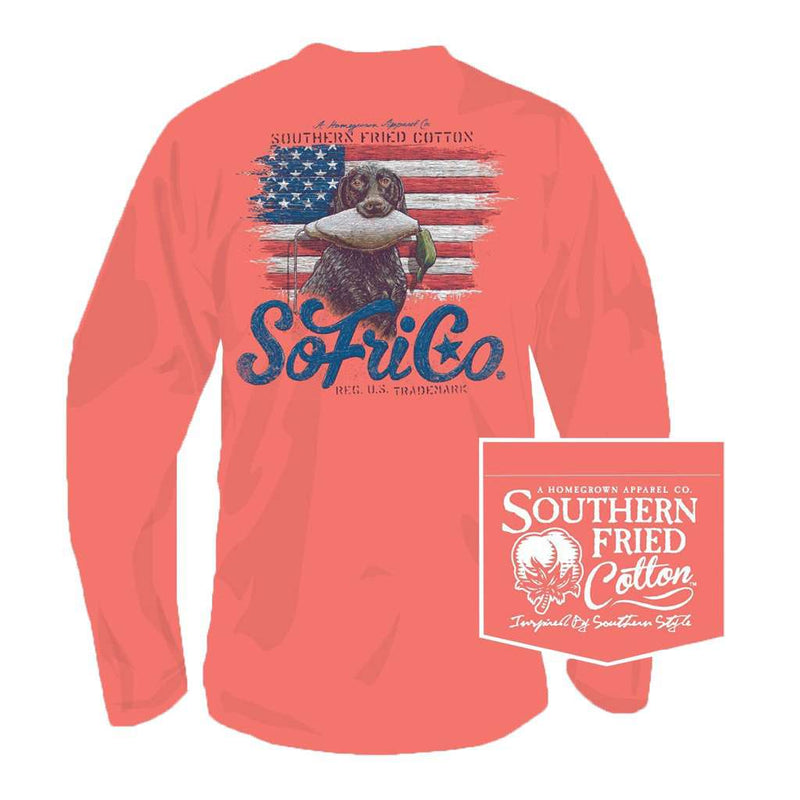 Scout Long Sleeve Tee in Cayenne by Southern Fried Cotton - Country Club Prep