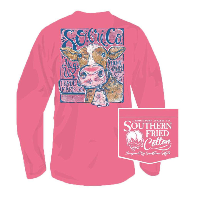 When the Cows Come Home Long Sleeve Tee in Pink Jam by Southern Fried Cotton - Country Club Prep