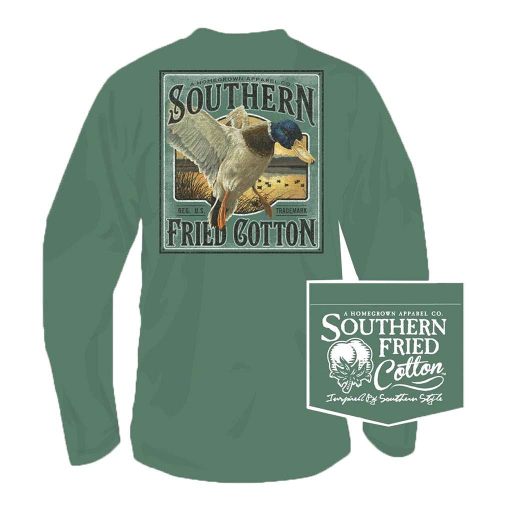 Landing Zone Long Sleeve Tee in Sea Grass by Southern Fried Cotton - Country Club Prep