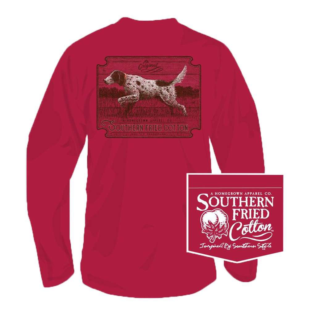 Field Hunter Long Sleeve Tee in Barn Red by Southern Fried Cotton - Country Club Prep