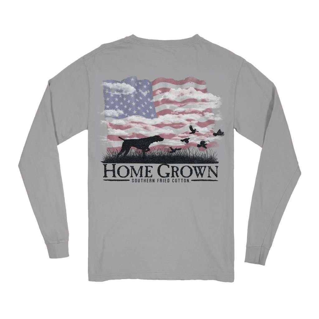 USA Point the Way Home Long Sleeve Tee by Southern Fried Cotton - Country Club Prep