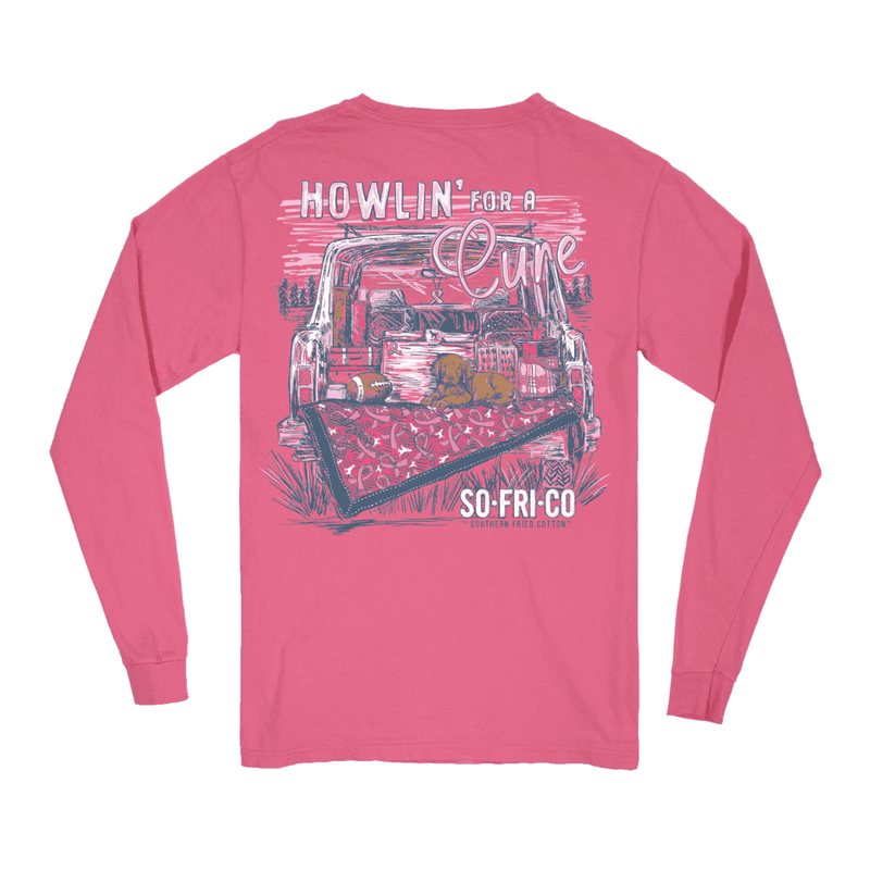 Howlin' For a Cure Long Sleeve Tee by Southern Fried Cotton - Country Club Prep