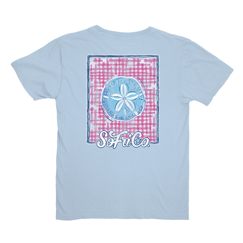 Youth Gingham Sand Dollar Tee by Southern Fried Cotton - Country Club Prep