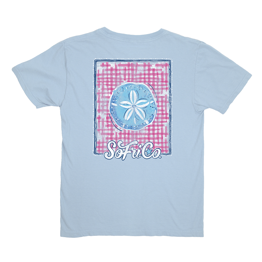 Youth Gingham Sand Dollar Tee by Southern Fried Cotton - Country Club Prep