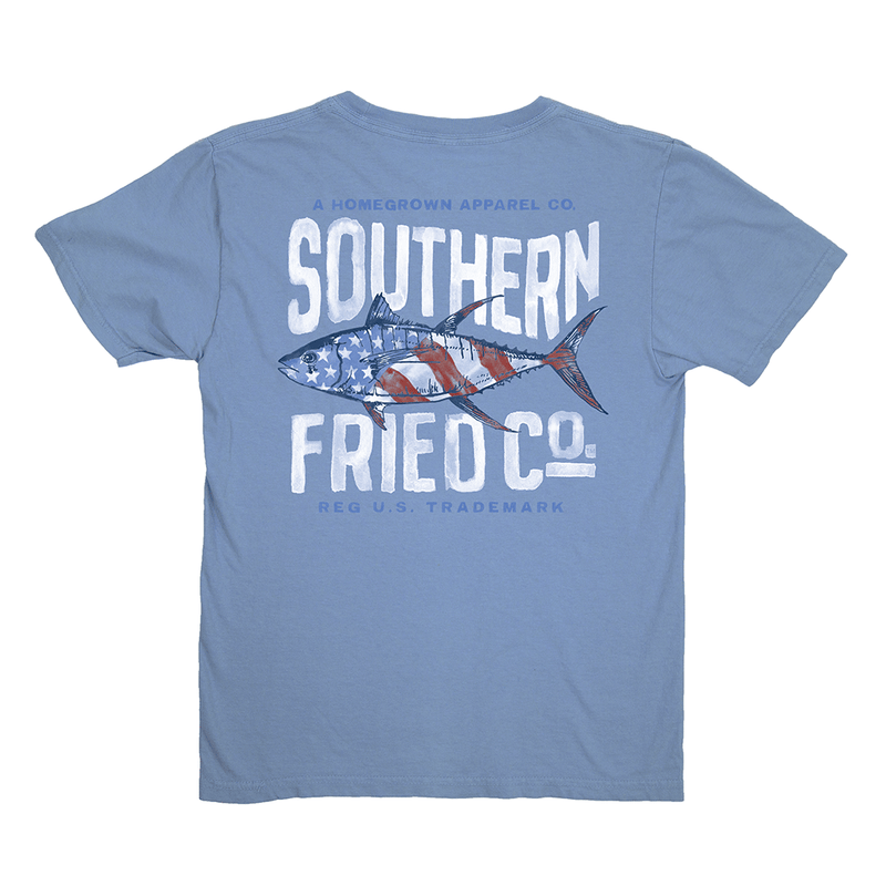 Youth Red, White, & Tuna Tee by Southern Fried Cotton - Country Club Prep