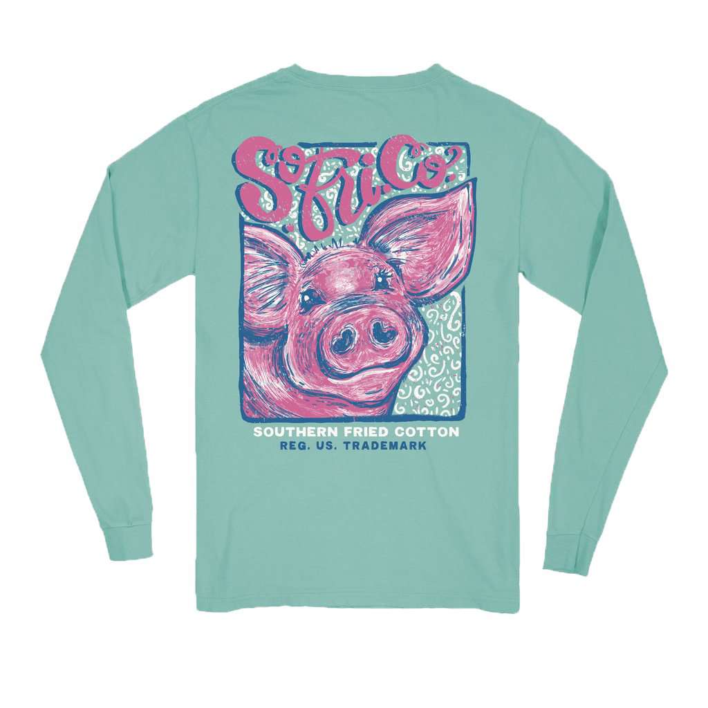 YOUTH Curly Sue Long Sleeve Tee by Southern Fried Cotton - Country Club Prep