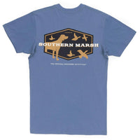 Branding Collection - Hunting Dog Tee in Bluestone by Southern Marsh - Country Club Prep