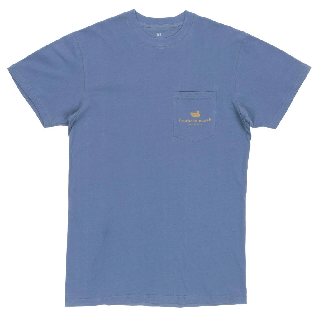 Branding Collection - Hunting Dog Tee in Bluestone by Southern Marsh - Country Club Prep