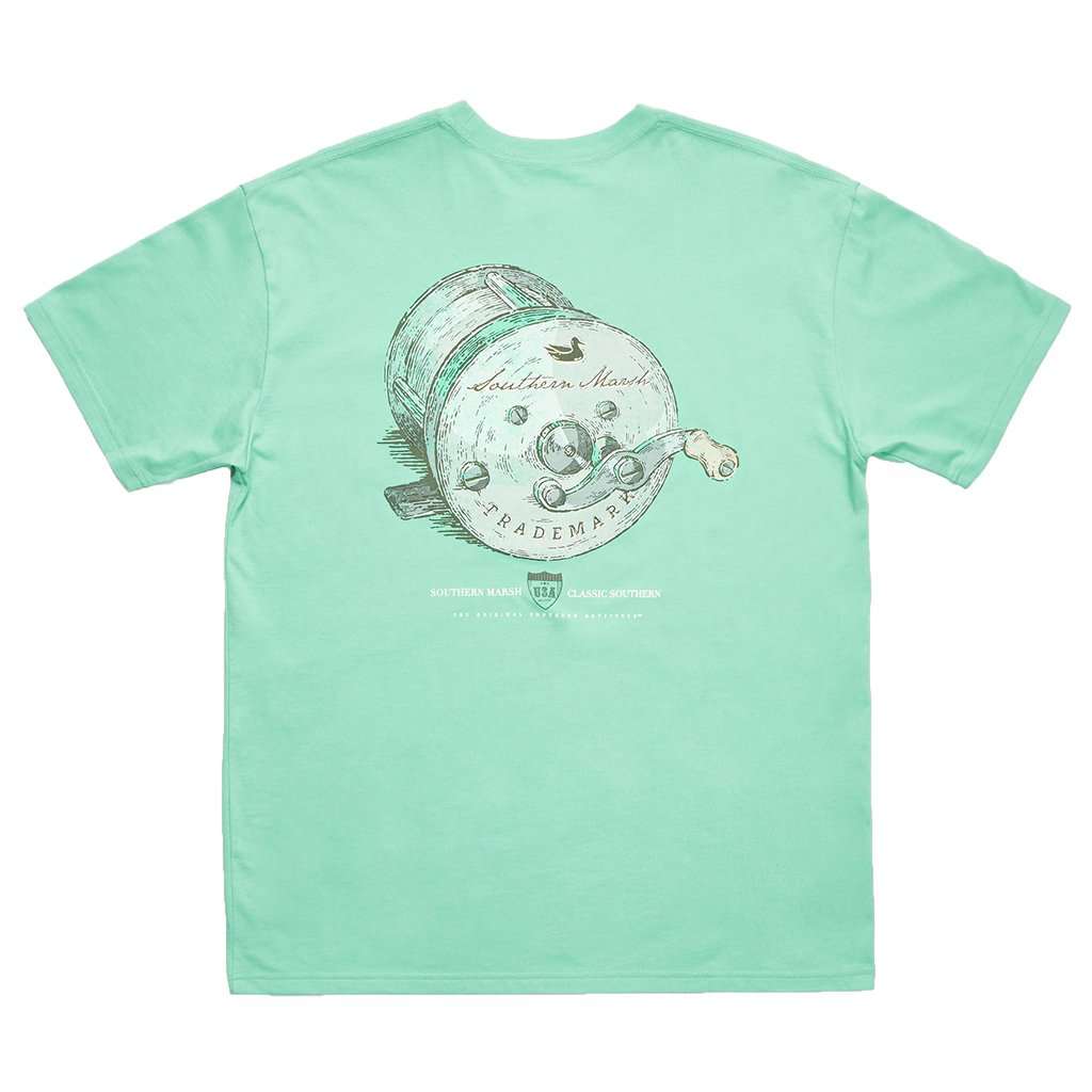 Southern Class - Fishing Reel Tee by Southern Marsh - Country Club Prep