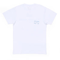 Authentic Collegiate Tee in White with Light Blue by Southern Marsh - Country Club Prep