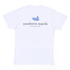 Authentic Collegiate Tee in White with Light Blue by Southern Marsh - Country Club Prep