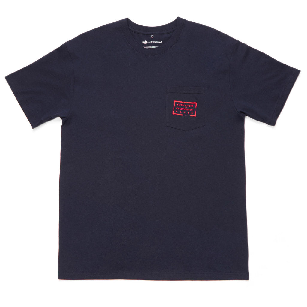 Southern Marsh Authentic Flag Tee in Navy – Country Club Prep