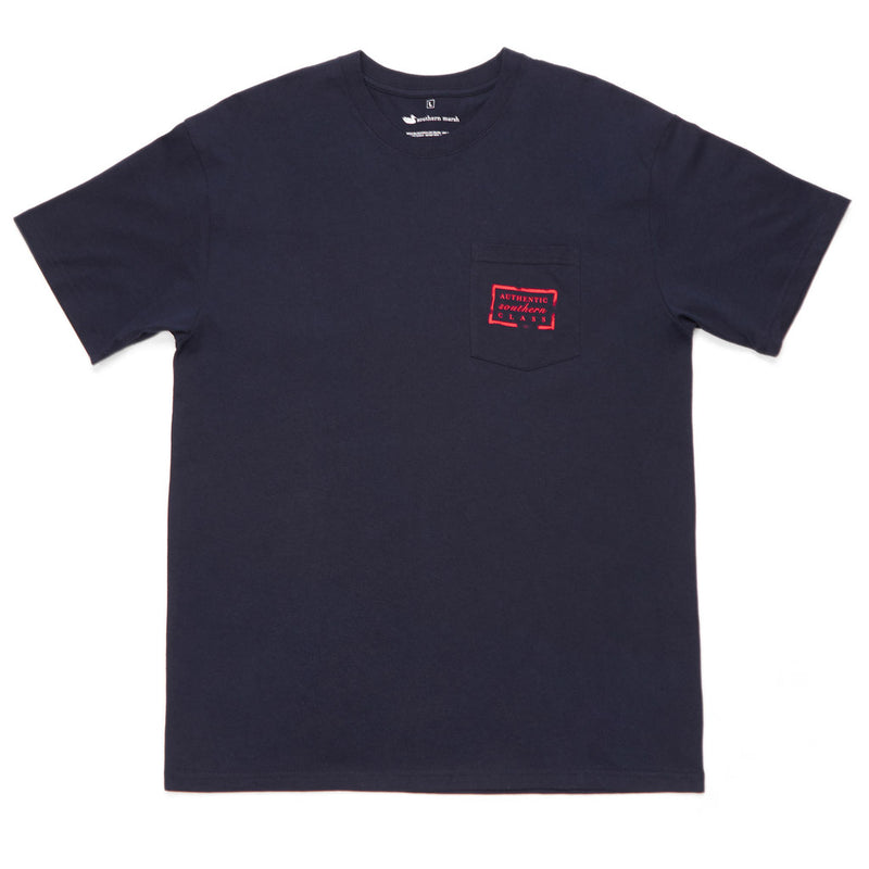 Southern Marsh Authentic Flag Tee in Navy – Country Club Prep