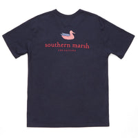 Authentic Flag Tee in Navy by Southern Marsh - Country Club Prep