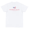 Authentic Flag Tee in White by Southern Marsh - Country Club Prep