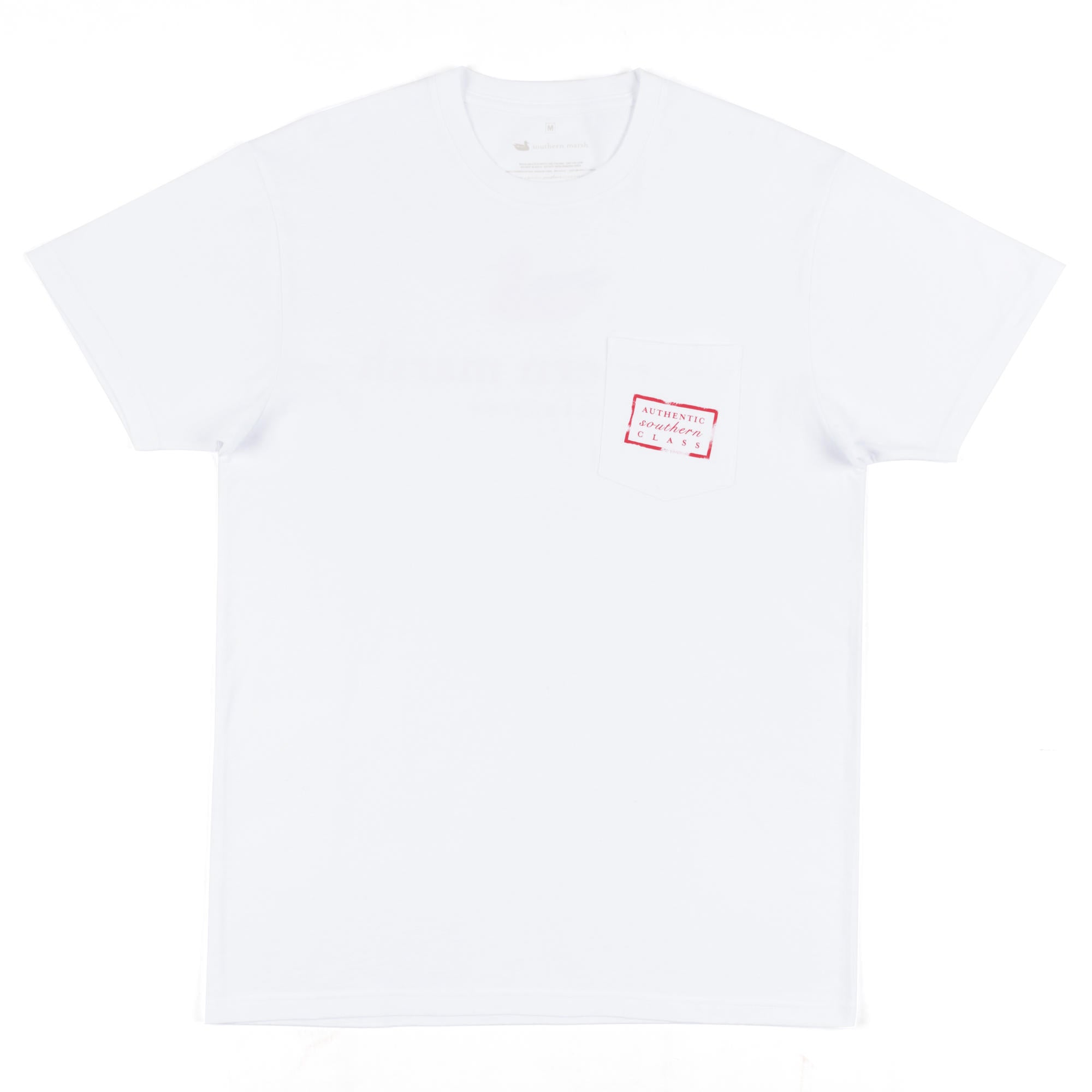 Authentic Flag Tee in White by Southern Marsh - Country Club Prep