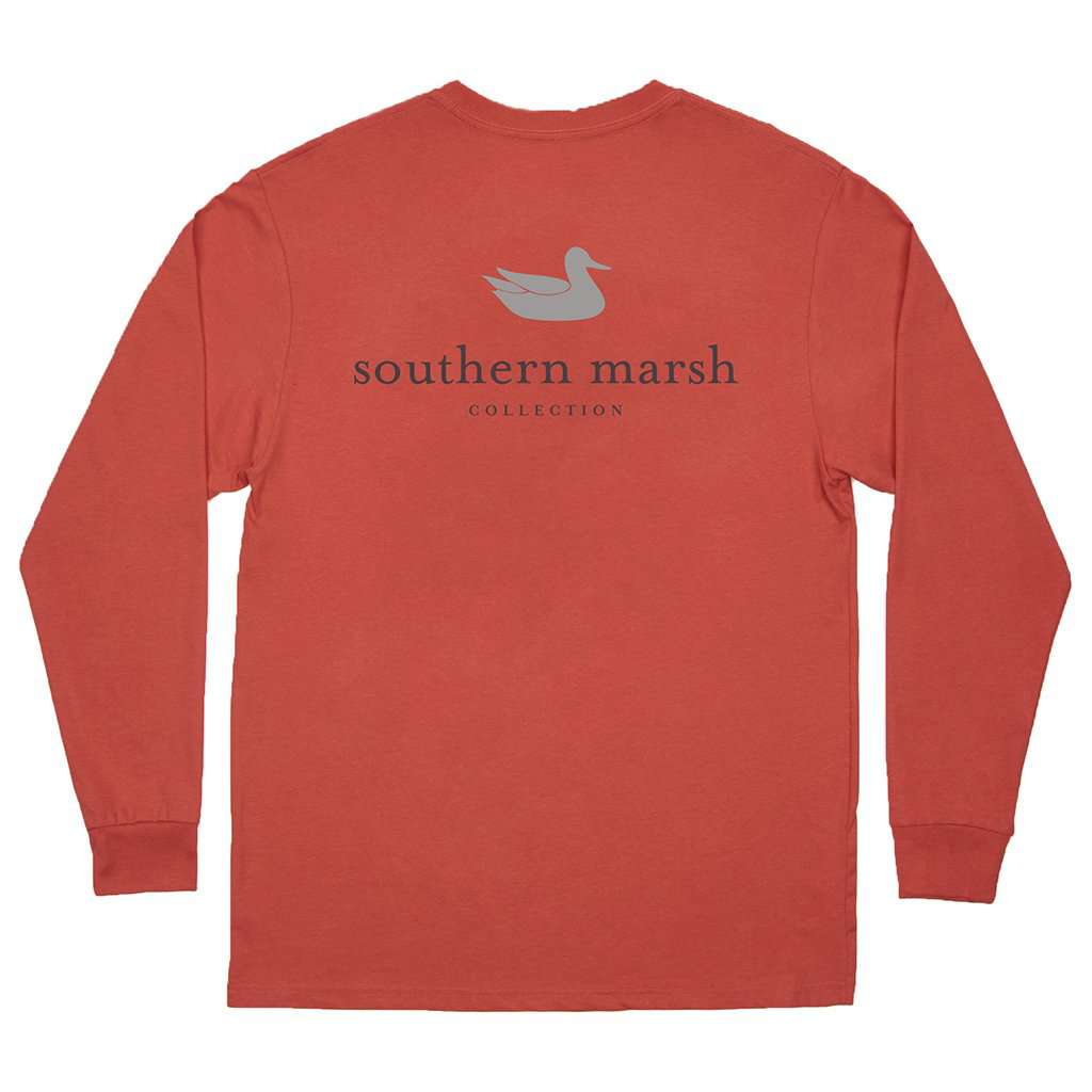 southern marsh long sleeve dress shirts Long Sleeve Authentic Tee by Southern Marsh Rust / S