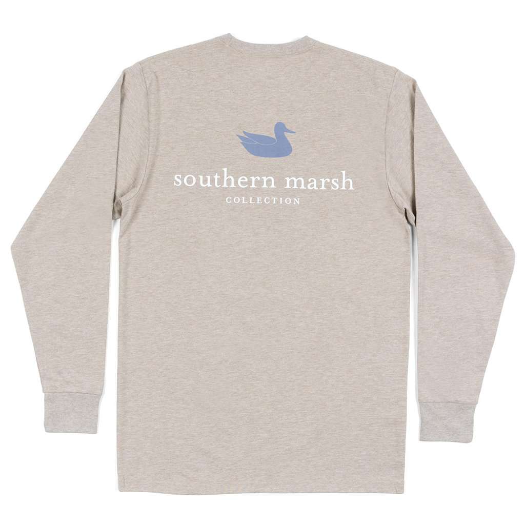 southern marsh long sleeve dress shirts Long Sleeve Authentic Tee by Southern Marsh Washed Burnt Taupe / S