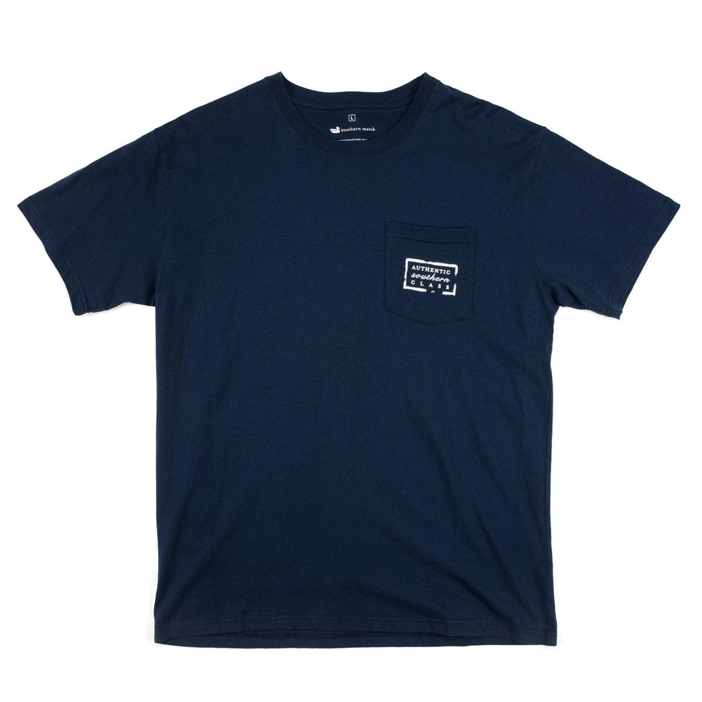 Authentic Tee in Navy by Southern Marsh - Country Club Prep