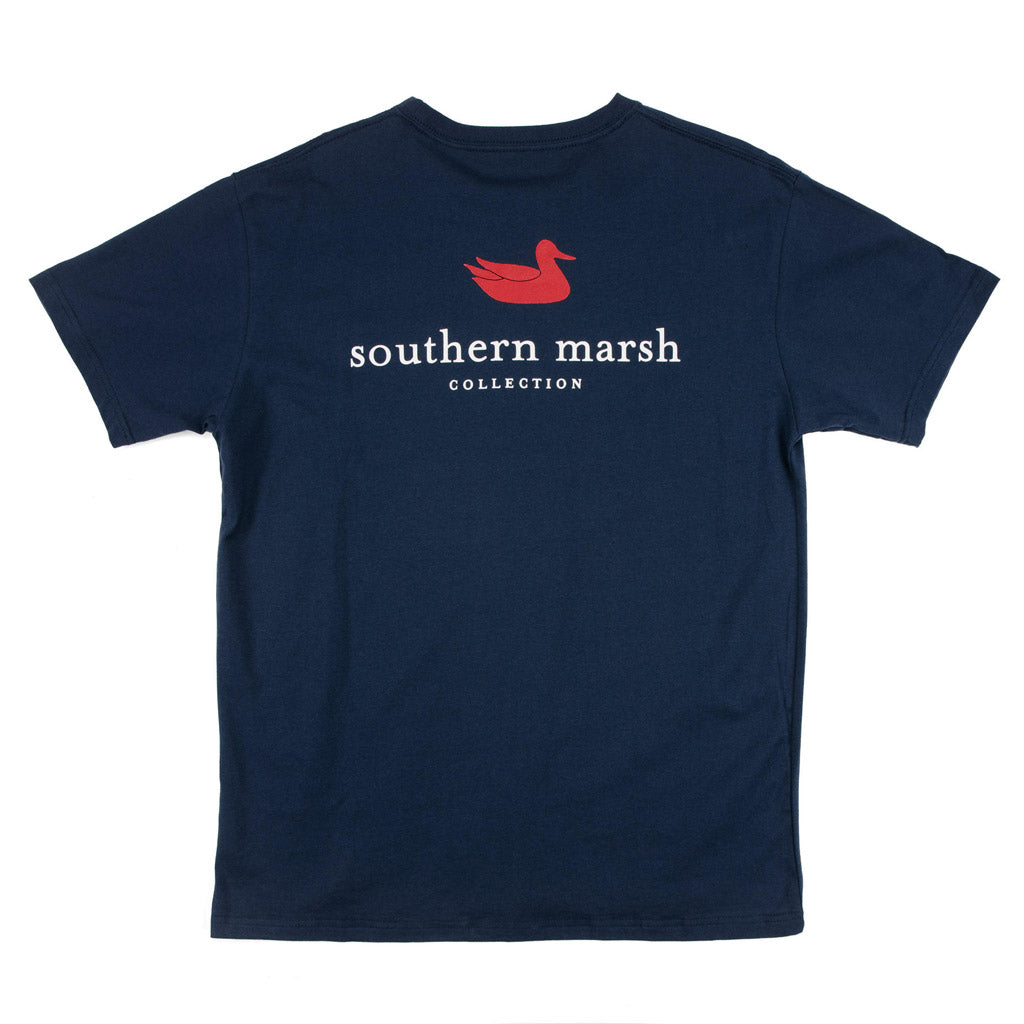 Authentic Tee in Navy by Southern Marsh - Country Club Prep