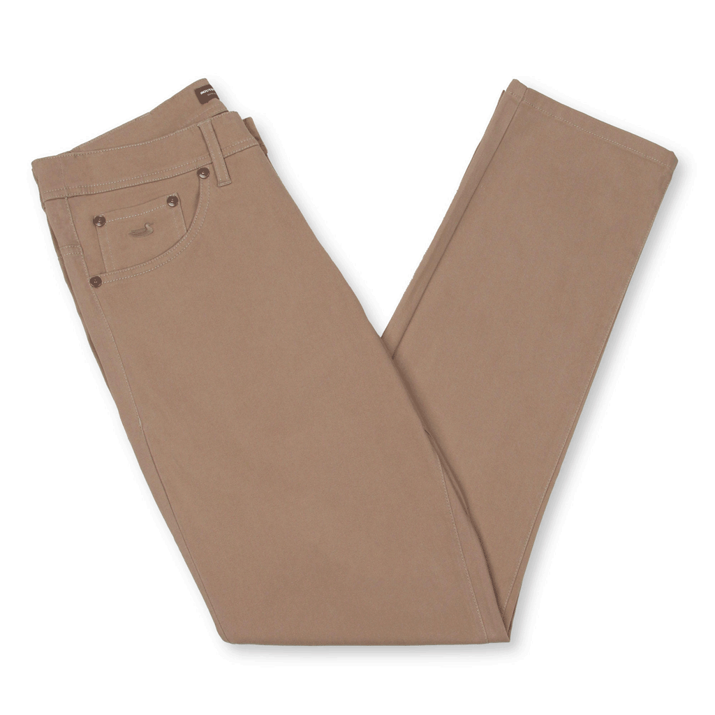 Brazos Stretch Twill Pant in Burnt Taupe by Southern Marsh - Country Club Prep