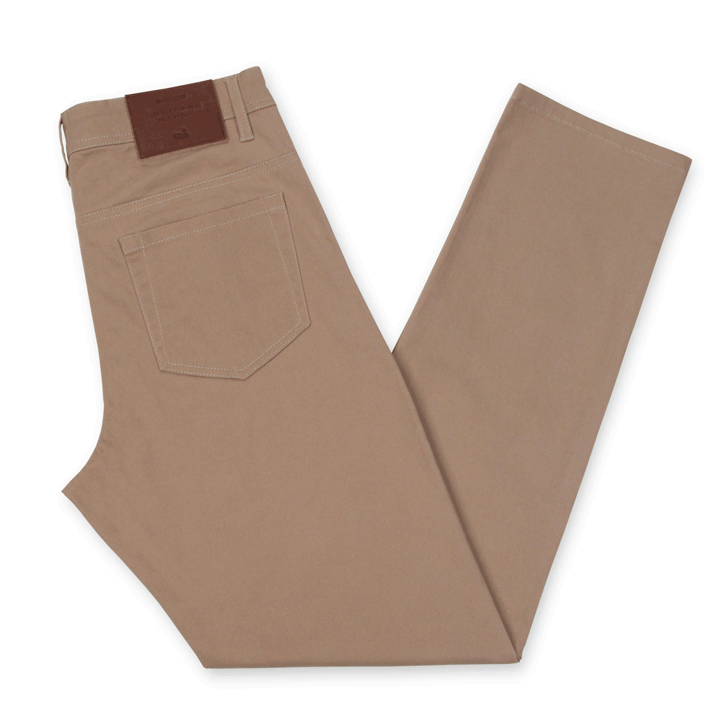 Brazos Stretch Twill Pant in Burnt Taupe by Southern Marsh - Country Club Prep