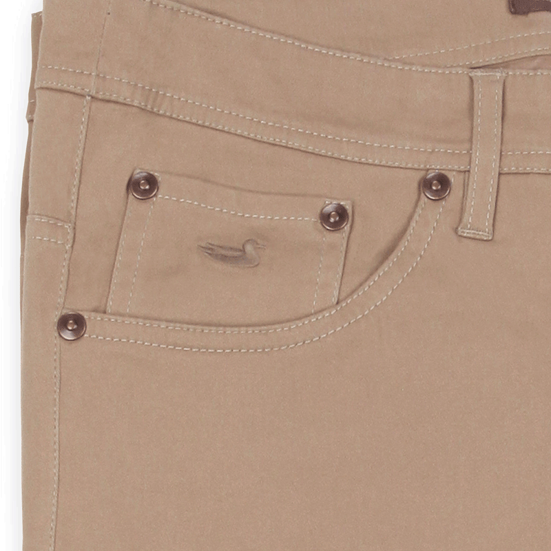 Brazos Stretch Twill Pant in Burnt Taupe by Southern Marsh - Country Club Prep