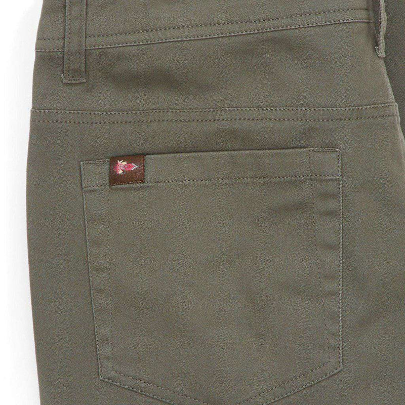 Brazos Stretch Twill Pant in Dark Green by Southern Marsh - Country Club Prep