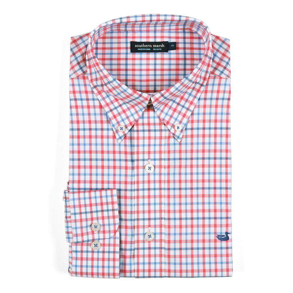 Chambers Performance Gingham Dress Shirt by Southern Marsh - Country Club Prep