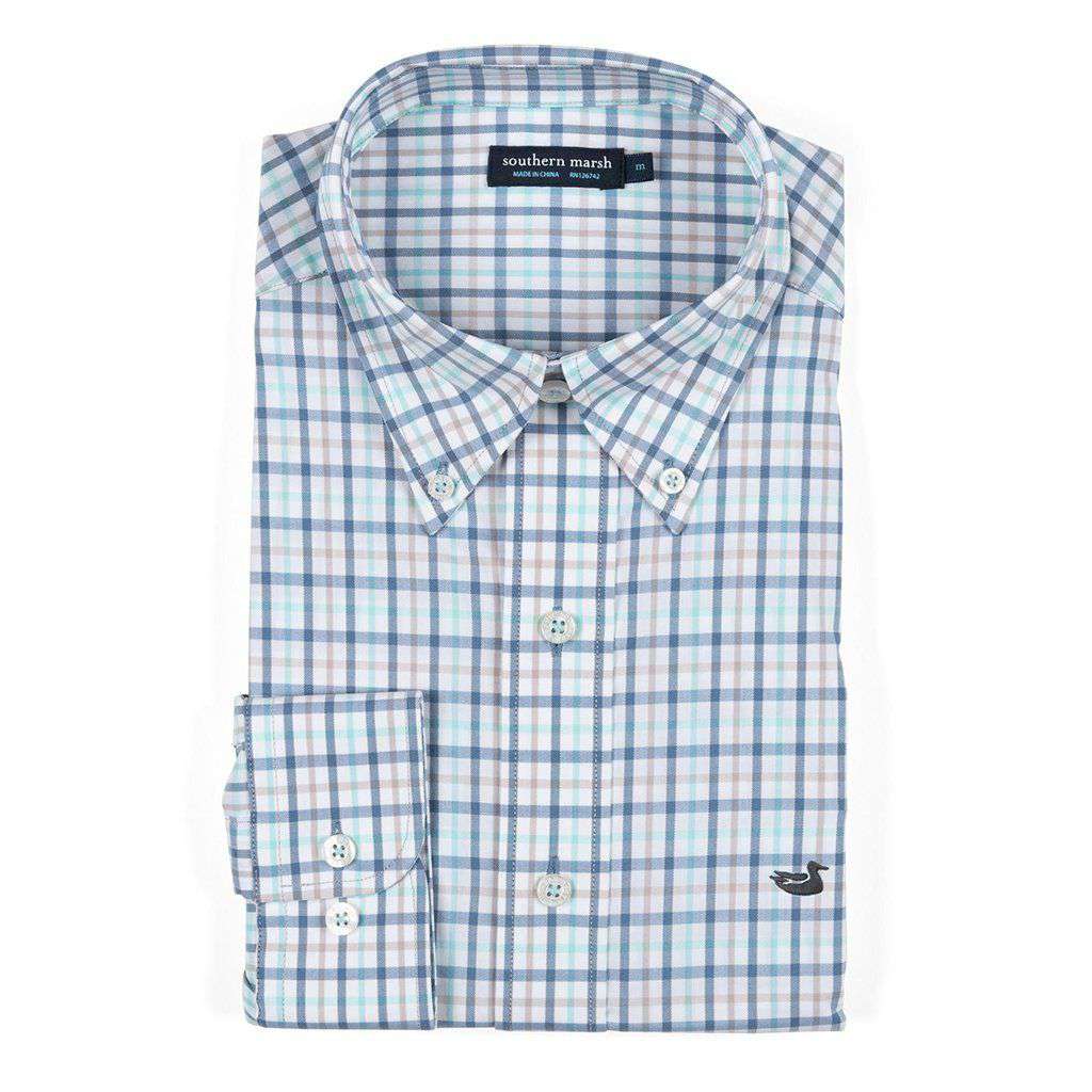 Chambers Performance Gingham Dress Shirt by Southern Marsh - Country Club Prep