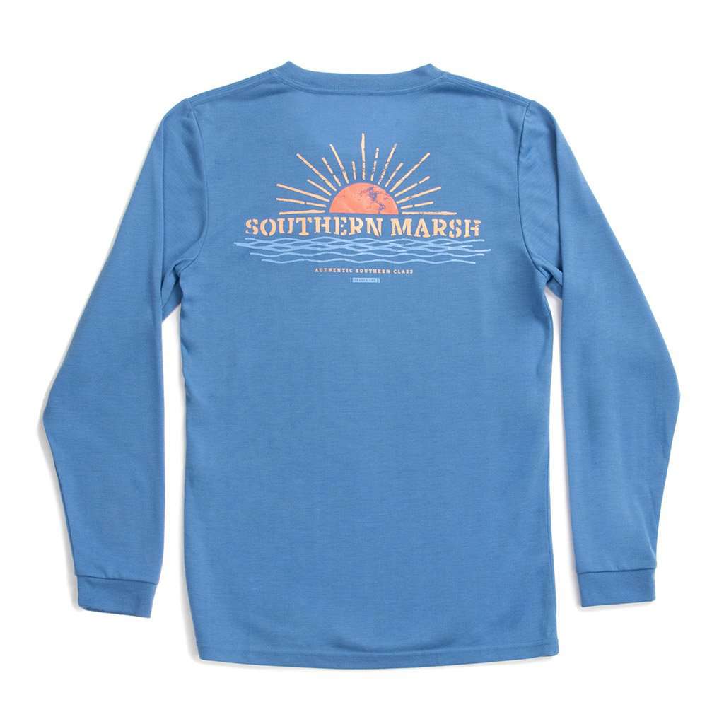 Long Sleeve FieldTec™ Comfort Tee - Sunset by Southern Marsh - Country Club Prep