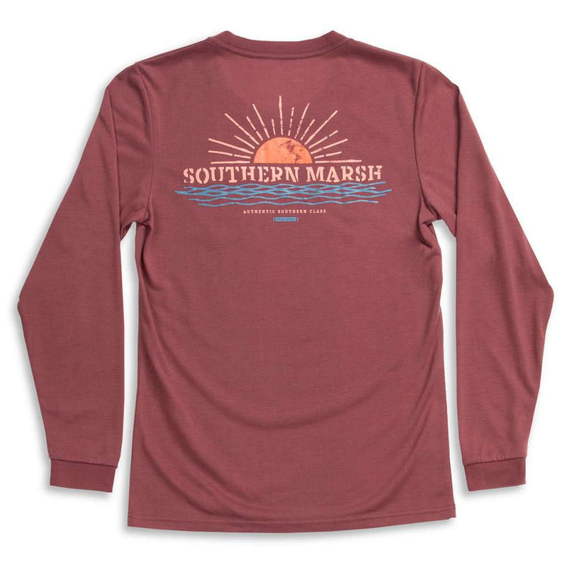 Long Sleeve FieldTec™ Comfort Tee - Sunset by Southern Marsh - Country Club Prep