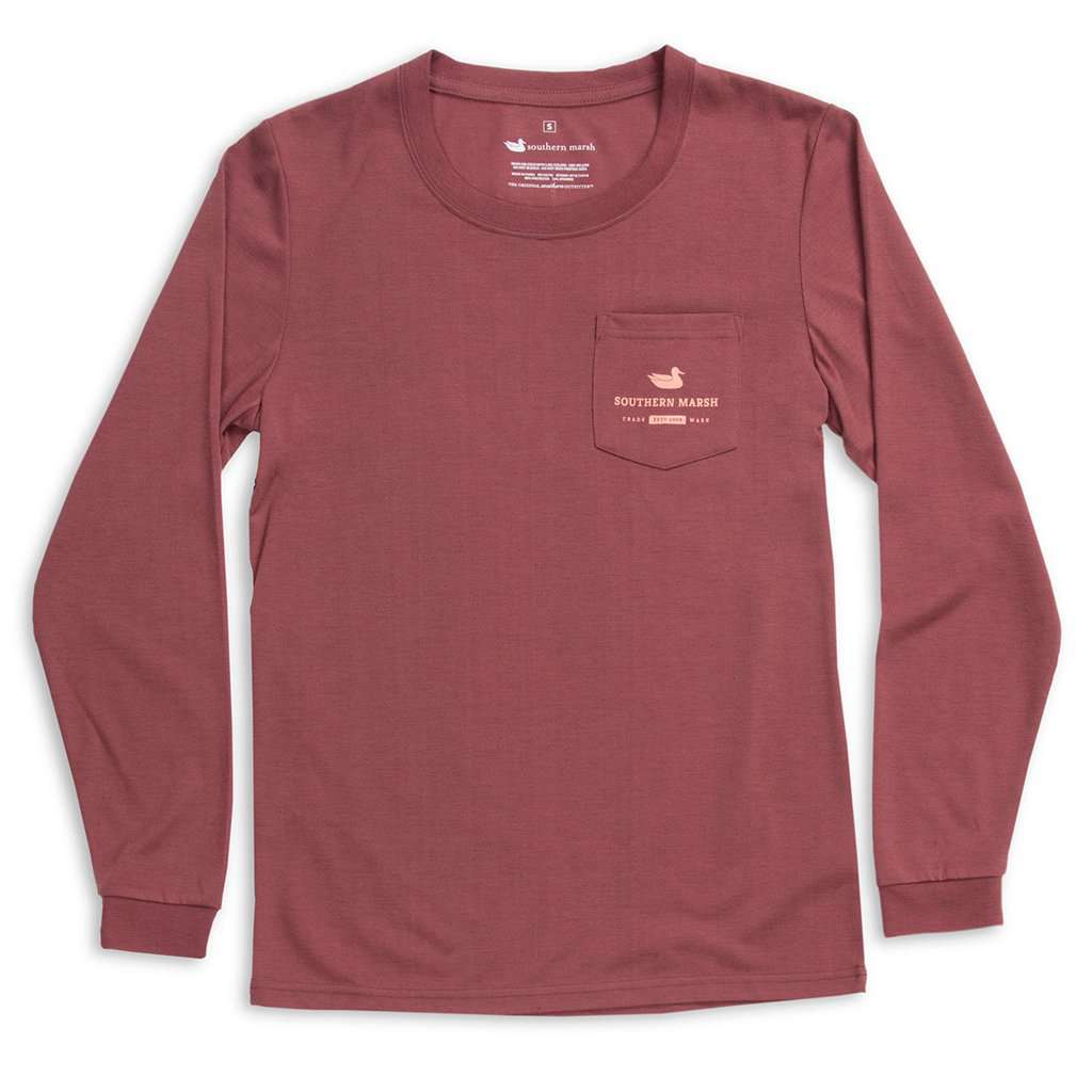 Southern Marsh 'FieldTec Comfort' Long Sleeve Tee - 'Inflight' Bird Design, Breathable & Lightweight