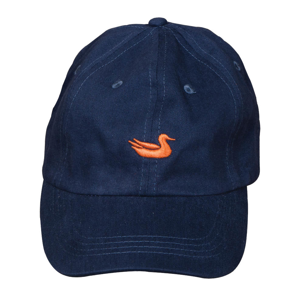Hat in Navy with Orange Duck by Southern Marsh - Country Club Prep