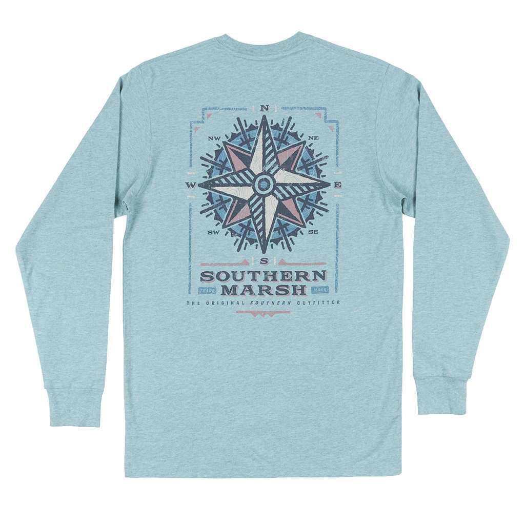 Long Sleeve Branding Compass Tee by Southern Marsh - Country Club Prep