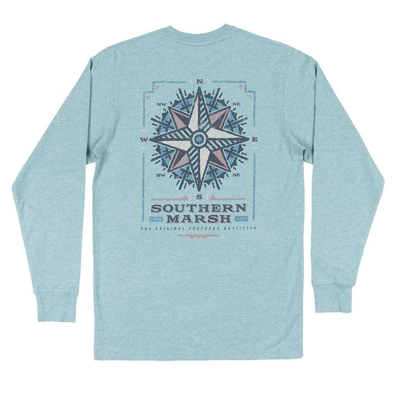 Long Sleeve Branding Compass Tee by Southern Marsh - Country Club Prep