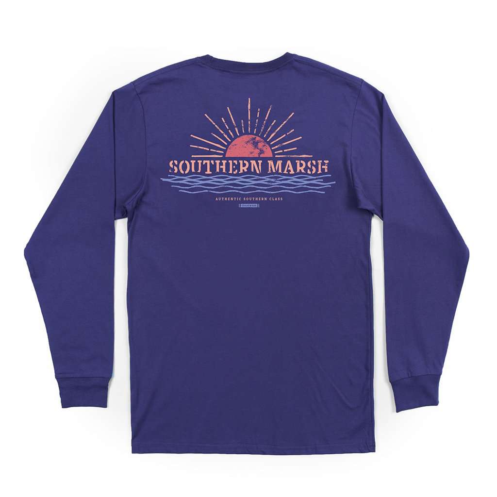 Long Sleeve Branding Sunset Tee by Southern Marsh - Country Club Prep