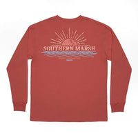 Long Sleeve Branding Sunset Tee by Southern Marsh - Country Club Prep