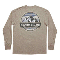Branding Collection - Summit Long Sleeve Tee in Washed Burnt Taupe by Southern Marsh - Country Club Prep